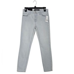 J Brand‎ Capri Skinny Mid Rise Bleached Striped Blue Jeans 25 NWT